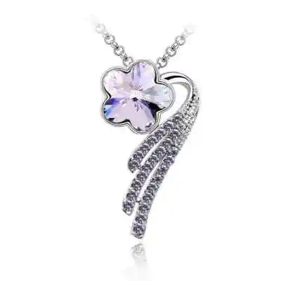 Crystal Pendant Period Tracker Necklace – Zinc Alloy Snake Chain Pendant Necklace Nixie VIOLET
