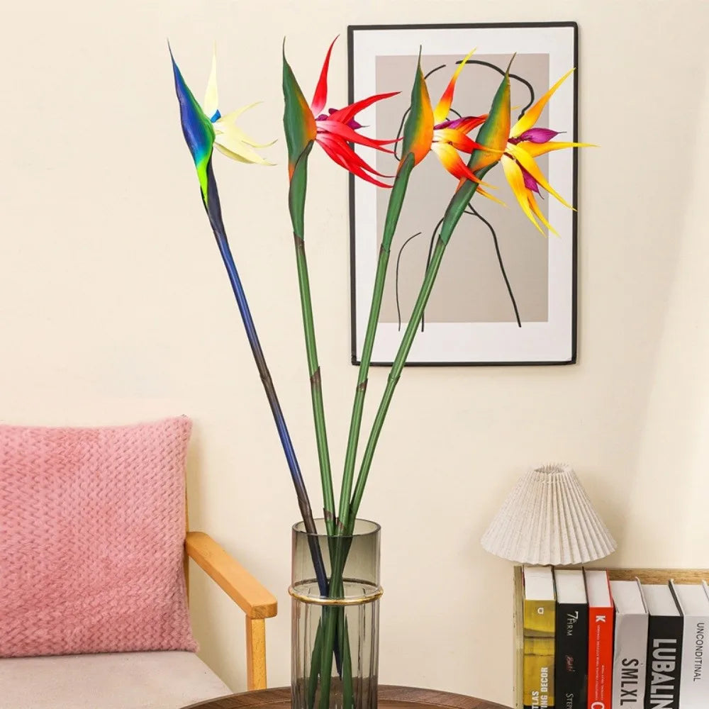 Long Stem Artificial Bird of Paradise Faux Strelitzia Flower Artificial Flower Stem Nixie