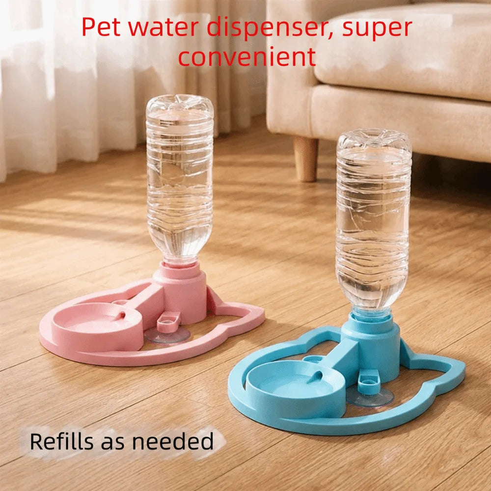 2-in-1 Anti-Spill Cat Water Dispenser – Suction Cup Base Pet Water Dispenser Nixie