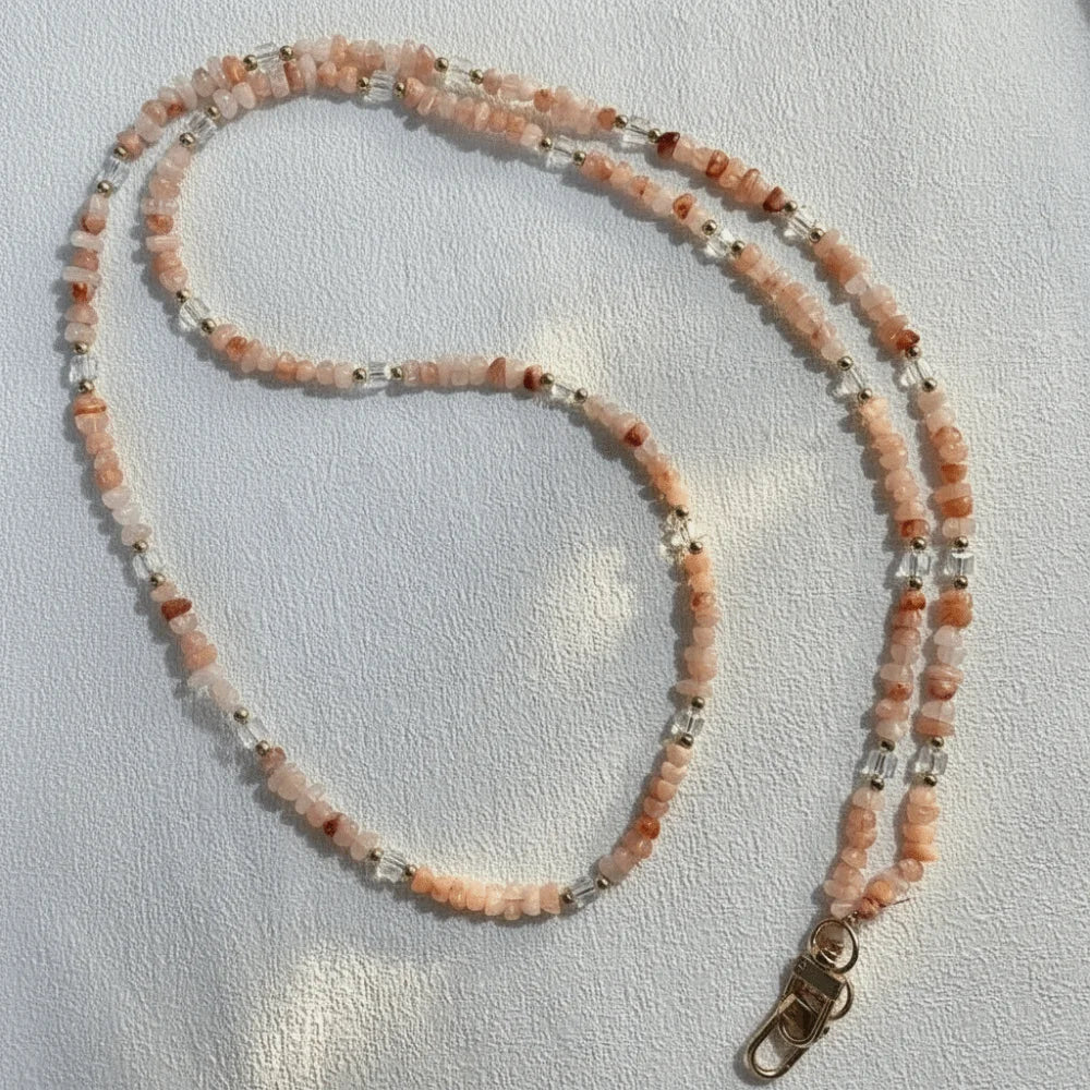 Gravel Bead Phone Lanyard – Adjustable Crossbody Strap Phone Lanyard Strap Nixie