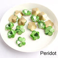 8mm 3D Flower Nail Rhinestones Crystal Gems Nail Art Charms 10Pcs Nail Art Rhinestones Nixie 04 Peridot 8mm