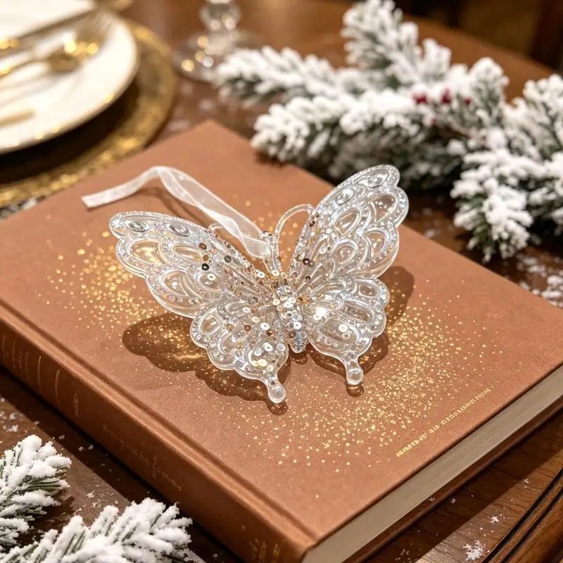 Clear Acrylic Christmas Ornaments with Rhinestone Details Christmas Ornaments Nixie