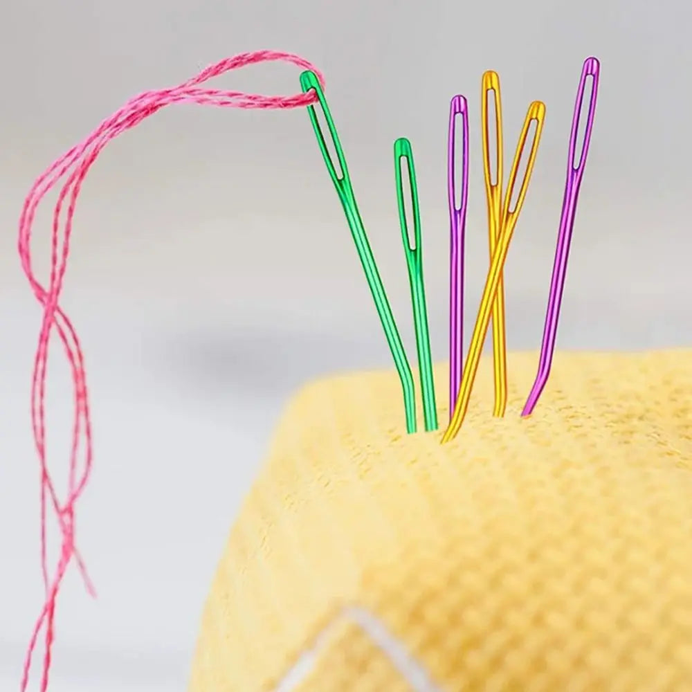 Bent Tip Big Eye Tapestry Needles – Aluminum Knitting Crochet Tapestry Crochet Needle Nixie