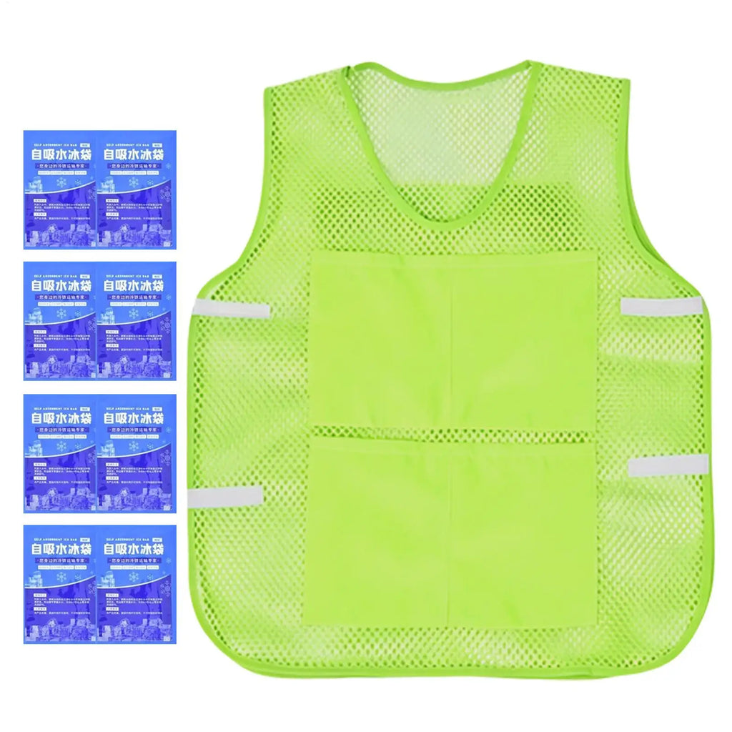 Ice Cooling Vest with 8 Reusable Ice Packs – Unisex Ice Cooling Vest Nixie