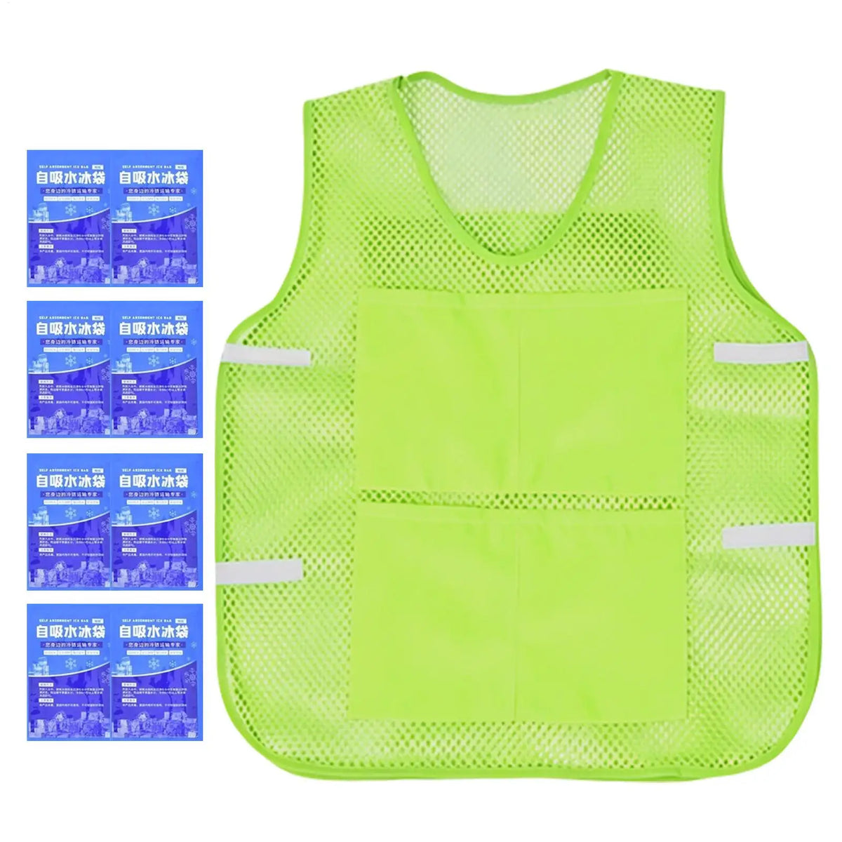 Ice Cooling Vest with 8 Reusable Ice Packs – Unisex Ice Cooling Vest Nixie