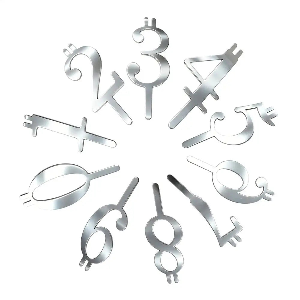 Reusable Number Cake Candle Holder Set – Digits 0–9 Topper Cake Candle Holder Nixie A