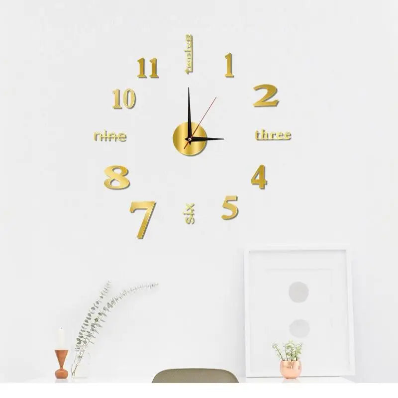 DIY Glow Acrylic Wall Clock – Silent Quartz Frameless Decor