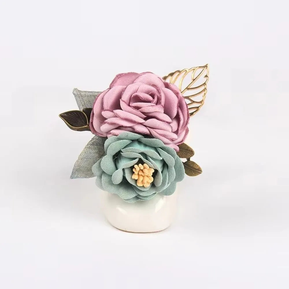 Handmade Rose Fabric Flower Brooch & Corsage for Women Flower Brooch Nixie