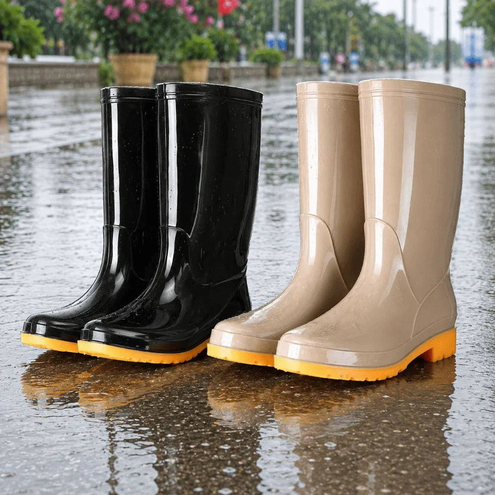 Women's Non-Slip Waterproof Mid-Calf Rain Boots | PVC Garden Boots Women's Rain Boots Nixie