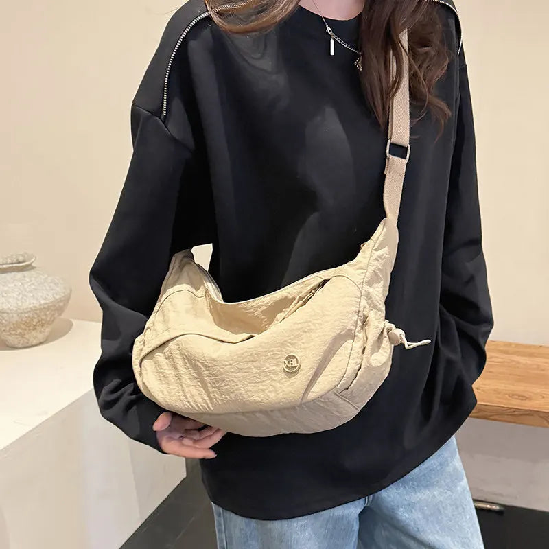 Women's Large Capacity Crossbody Dumpling Bag – Casual & Sporty Crossbody Shoulder Bag Nixie khaki