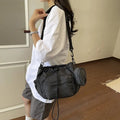 Unisex Plaid Nylon Crossbody Bag – Lightweight Travel Satchel Crossbody Shoulder Bag Nixie Black