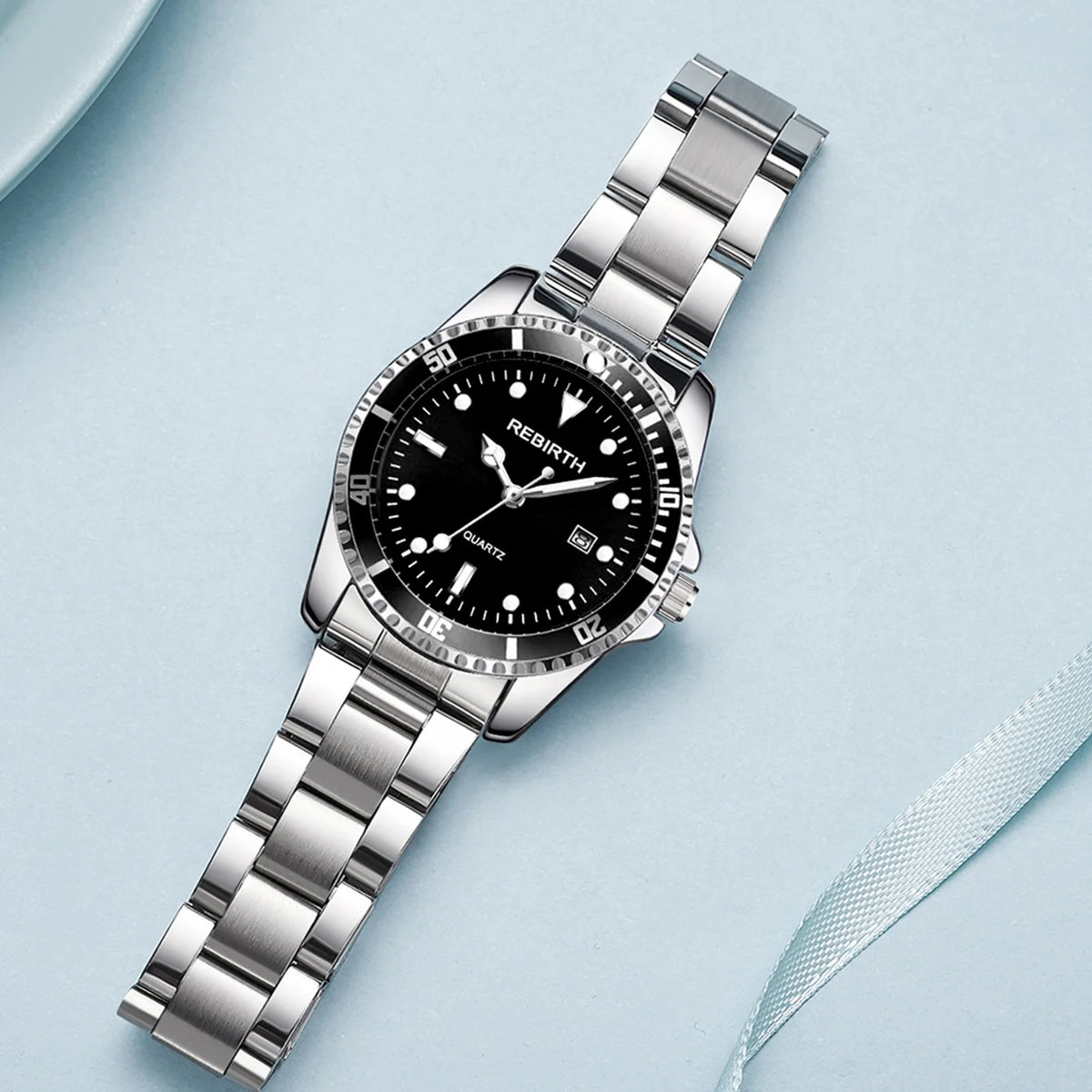 Women's Stainless Steel Quartz Watch – Elegant Business Classic