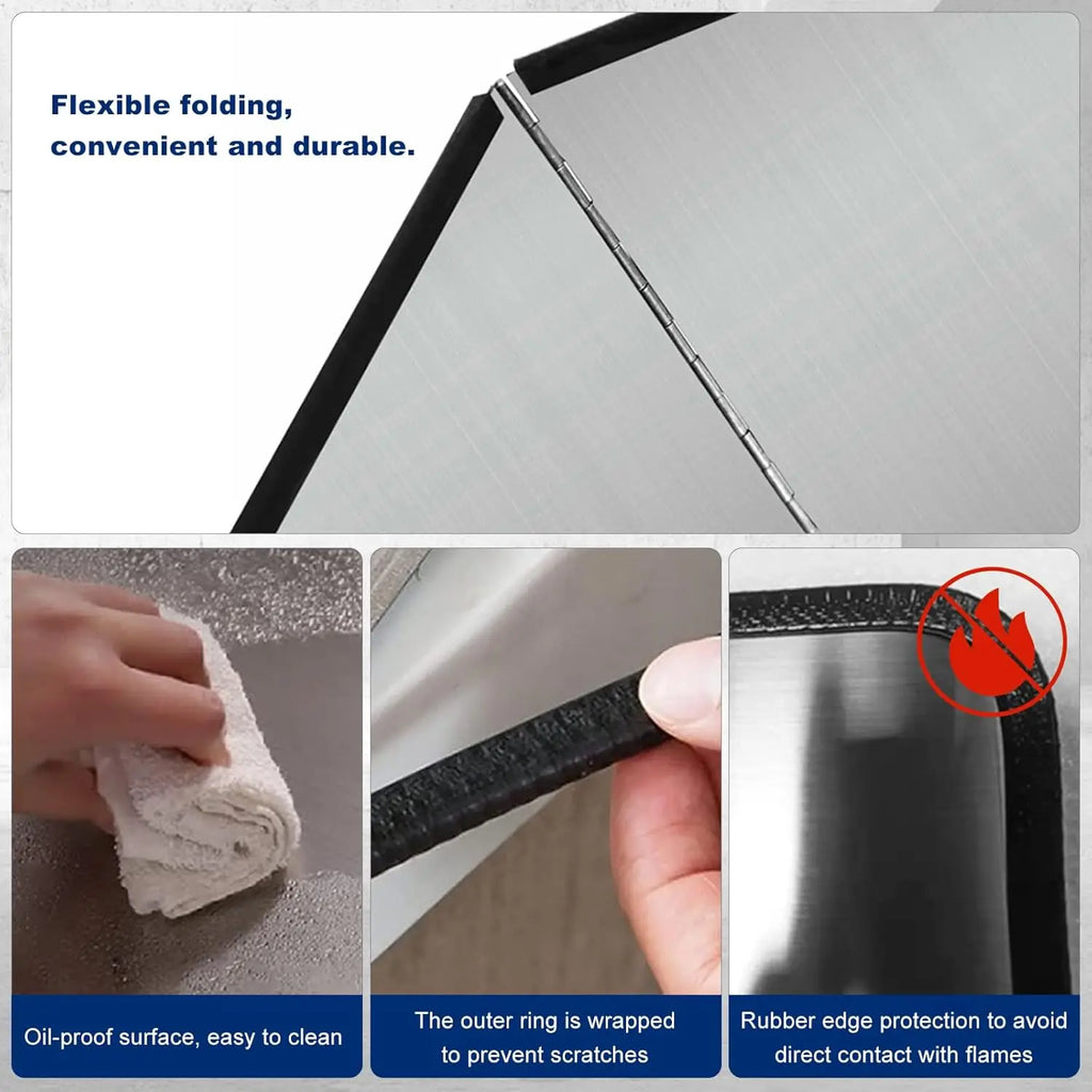 Foldable Stainless Steel Oil Splatter Guard for Frying Pan Oil Splatter Guard Nixie