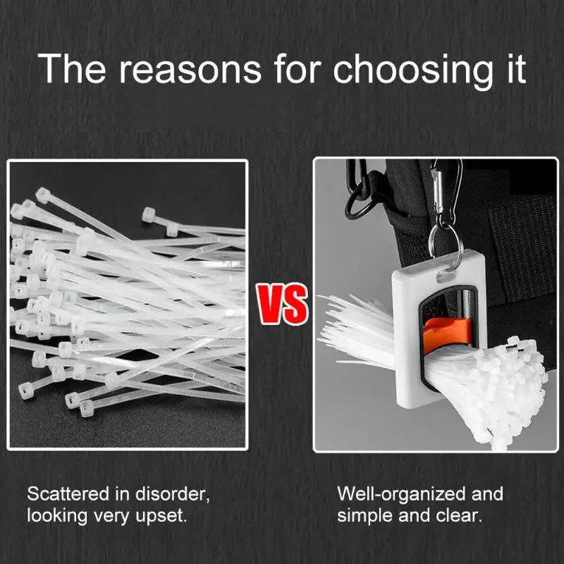 Square Glow-in-the-Dark Cable Tie Organizer & Storage Box Cable Tie Organizer Nixie