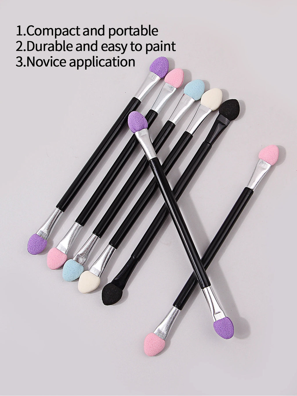 Sponge Eyeshadow Applicator Brush Set 10/50 Pcs – Double Head Eyeshadow Applicator Set Nixie