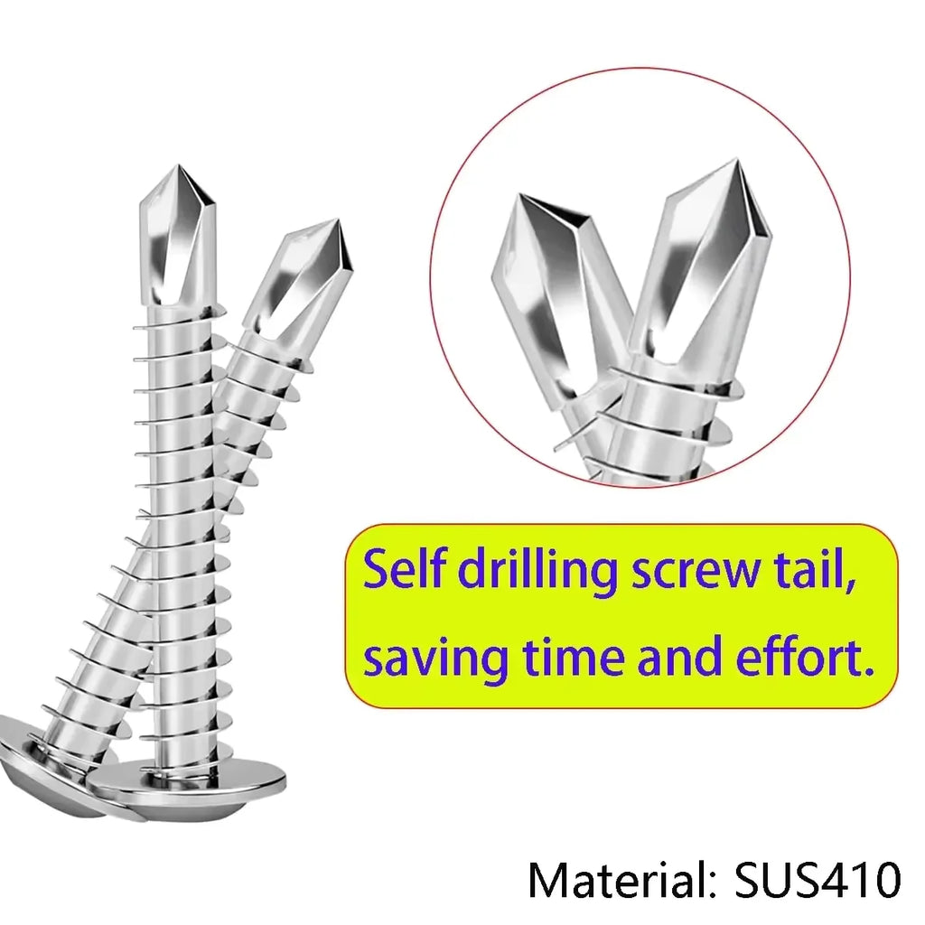 M4.2 Stainless Steel Self-Tapping Screws – 50 or 200 Pack Self-Tapping Screws Nixie