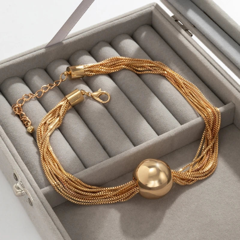 Chunky Twisted Chain Necklace & Bracelet Set | Punk Choker Chain Jewelry Set Nixie