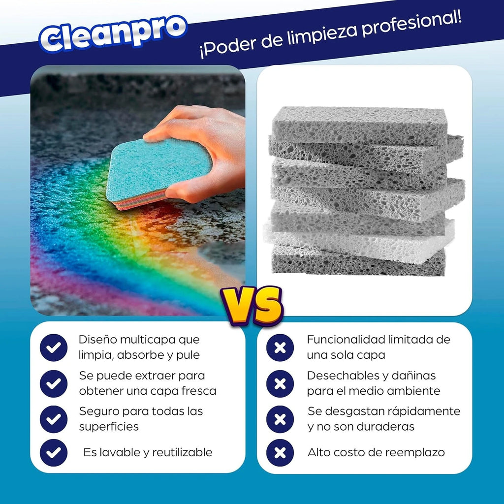 12-Layer PVA Rainbow Sponge Cloth – Absorbent Kitchen Scrubber Kitchen Cleaning Cloth Nixie