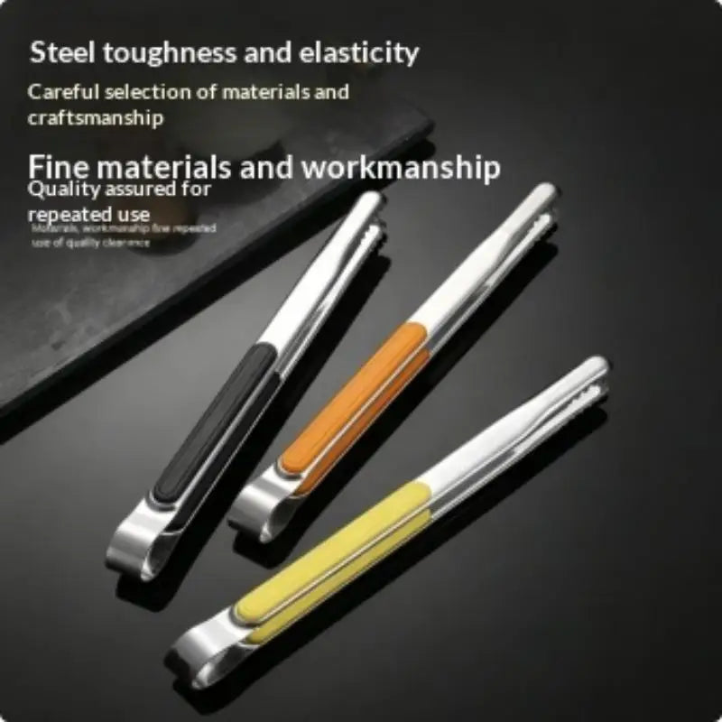 Stainless Steel BBQ Grilling Tongs – Non-Slip Grip BBQ Grilling Tongs Nixie