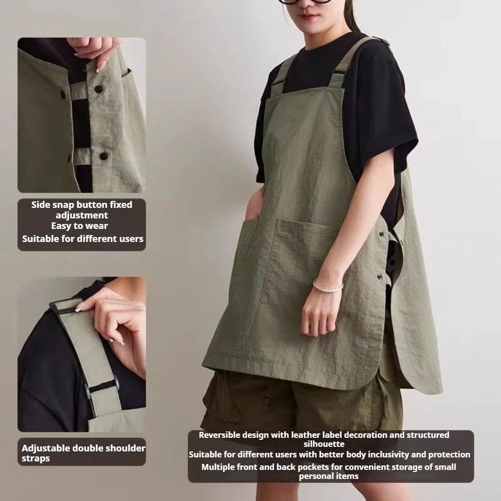 Waterproof Canvas Apron – Adjustable Kitchen & Barber Workwear Workwear Apron Nixie