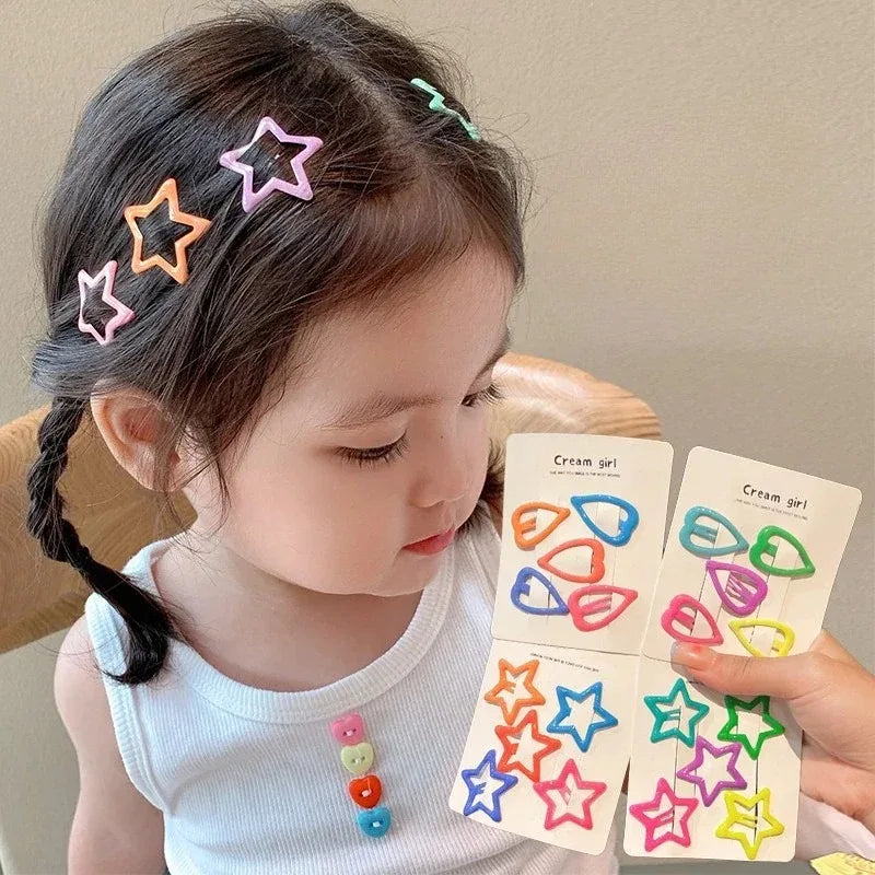 10pcs Glow in the Dark Star Heart Hair Clips for Girls Kids Hair Barrettes Nixie