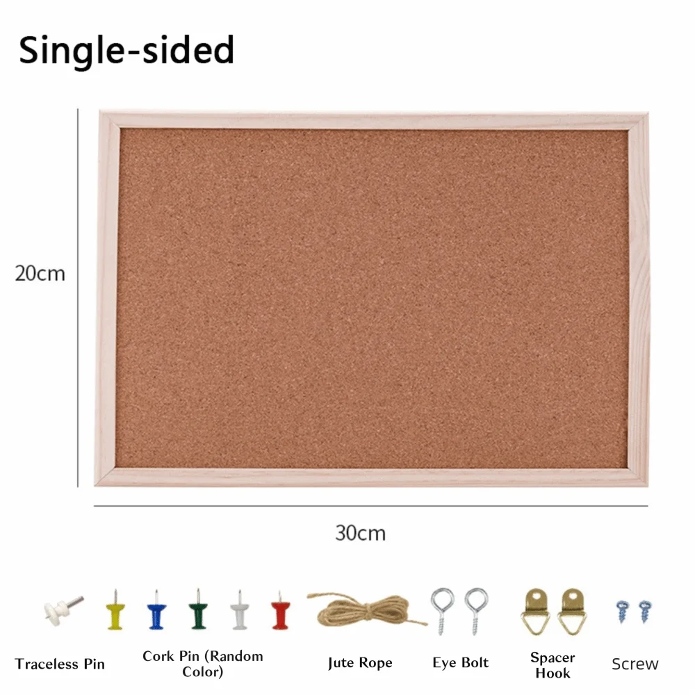Wooden Frame Cork Bulletin Board – Hanging Memo Display Board Cork Bulletin Board Nixie S1