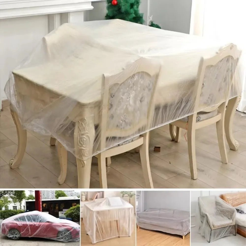 Transparent Disposable Furniture Dust Cover – Elastic Waterproof Furniture Dust Cover Nixie