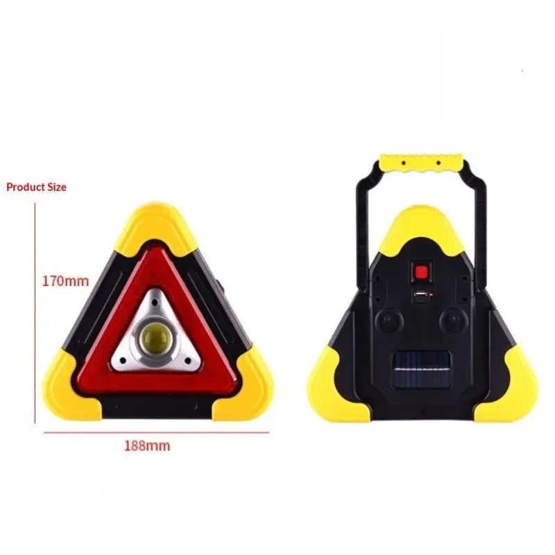 LED Triangle Warning Light – Flashing Road Safety Lamp Set