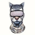 3D Cat Animal Face Balaclava – Ski Full Face Hood Unisex Animal Face Balaclava Nixie A3