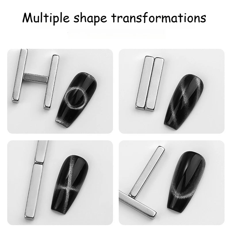 4Pcs Mini Rectangular Cat Eye Magnet Set for Nail Art Nail Art Magnet Nixie