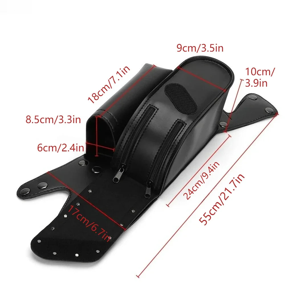 KEMITOUR Waterproof PU Leather Motorcycle Crash Bar Saddlebags Motorcycle Saddlebag Nixie