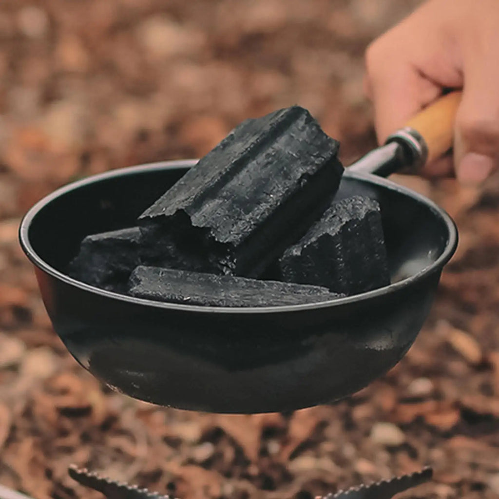 Portable Charcoal Starter Pot Wooden Handle – Mini BBQ Stove