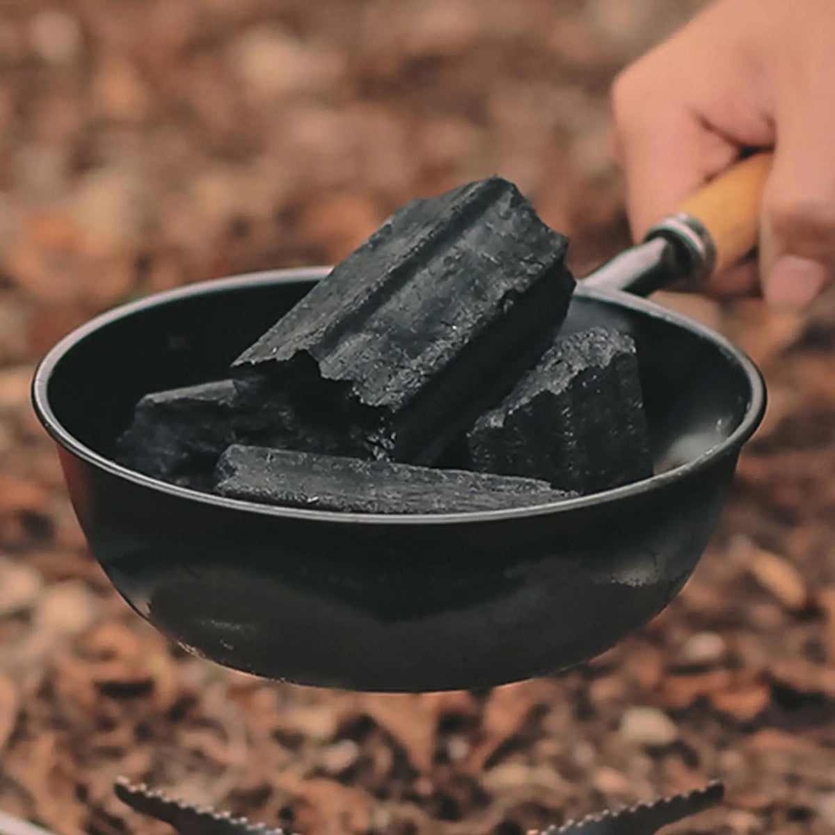Portable Charcoal Starter Pot Wooden Handle – Mini BBQ Stove