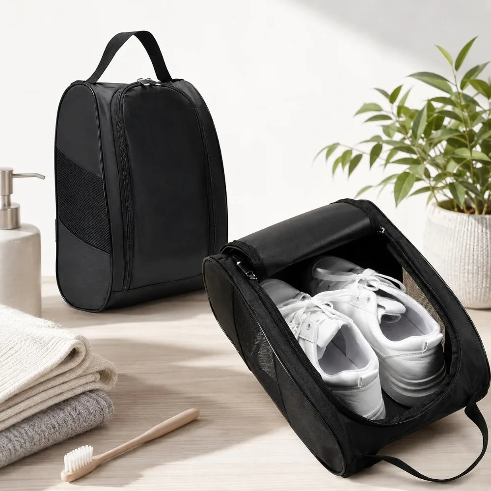 Golf Shoe Bag Oxford Cloth Breathable Dustproof Carrier Golf Shoe Bag Nixie