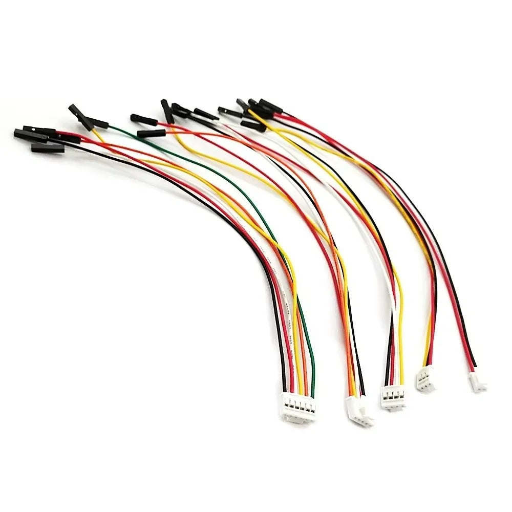 10Pcs MX1.25mm to Dupont 2.54mm JST Connector Cable 2P-6P Electronic Connector Cable Nixie