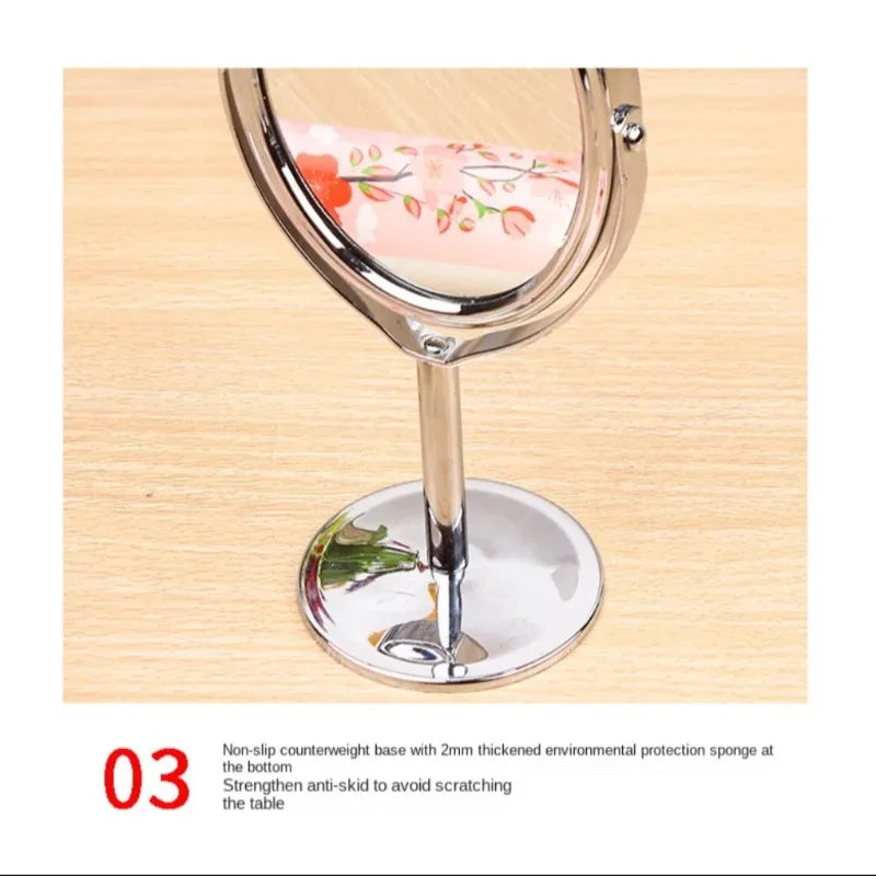 3-Inch Double Sided Rotating Desktop Vanity Makeup Mirror