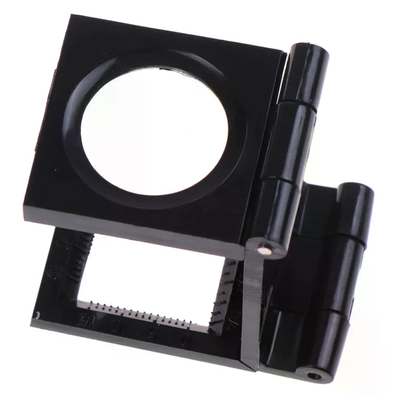 10X Folding Loupe Magnifier with Scale – 28mm Optical Lens Magnifier Loupe Nixie