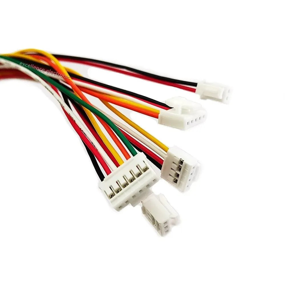 10Pcs MX1.25mm to Dupont 2.54mm JST Connector Cable 2P-6P Electronic Connector Cable Nixie