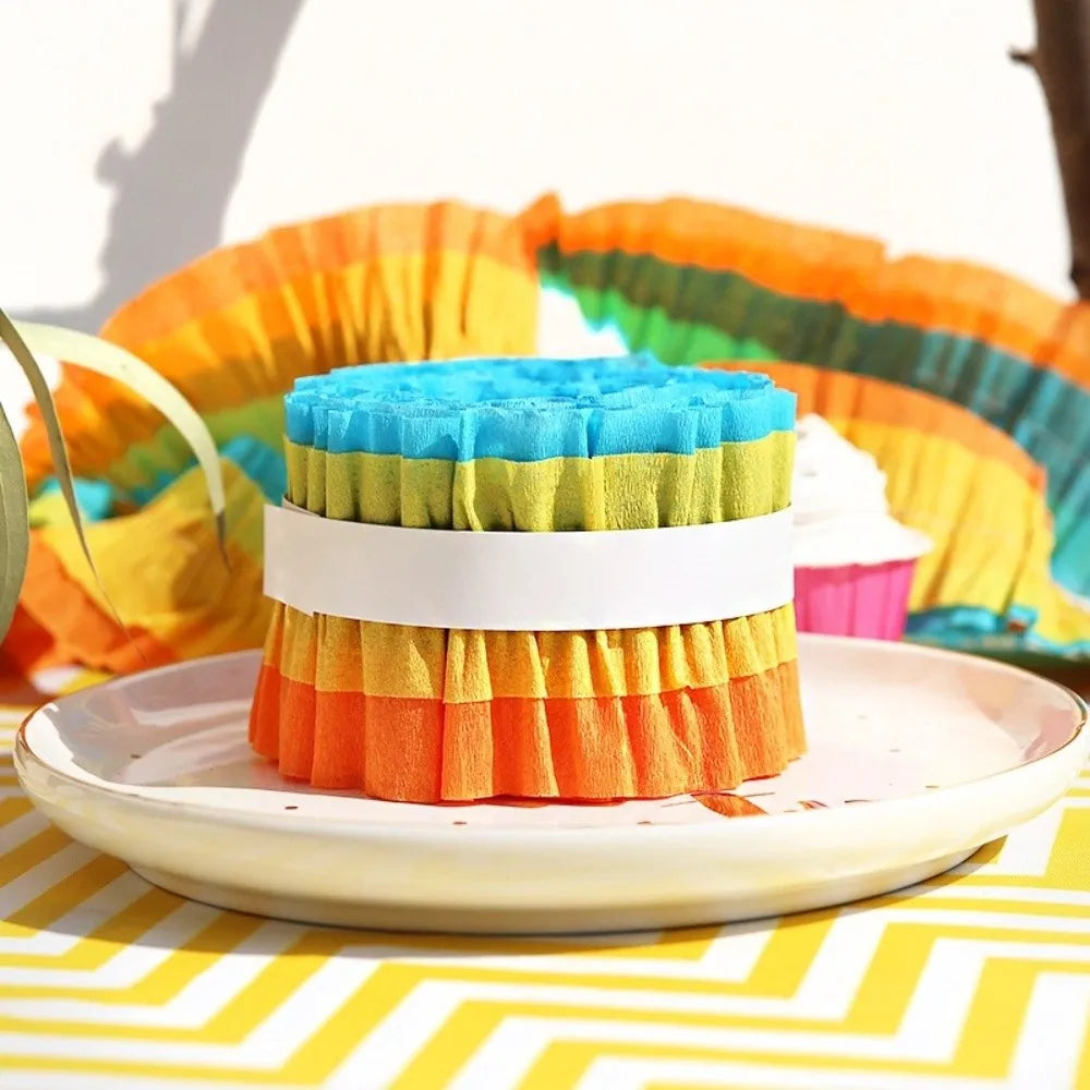 Macaron Crepe Paper Streamers 3M Heart Garland Party Decoration