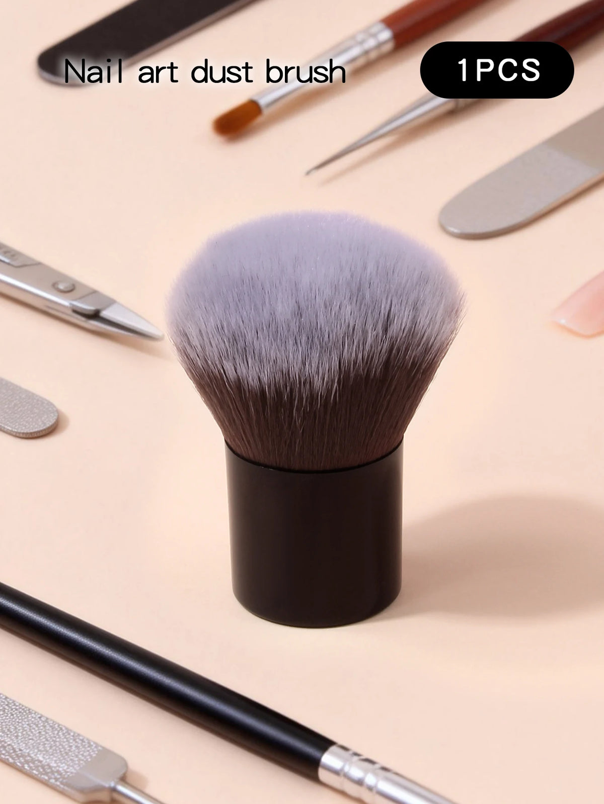 Nail Art Mushroom Dust Brush – Soft, Shed-Free & Portable Nail Dust Brush Nixie