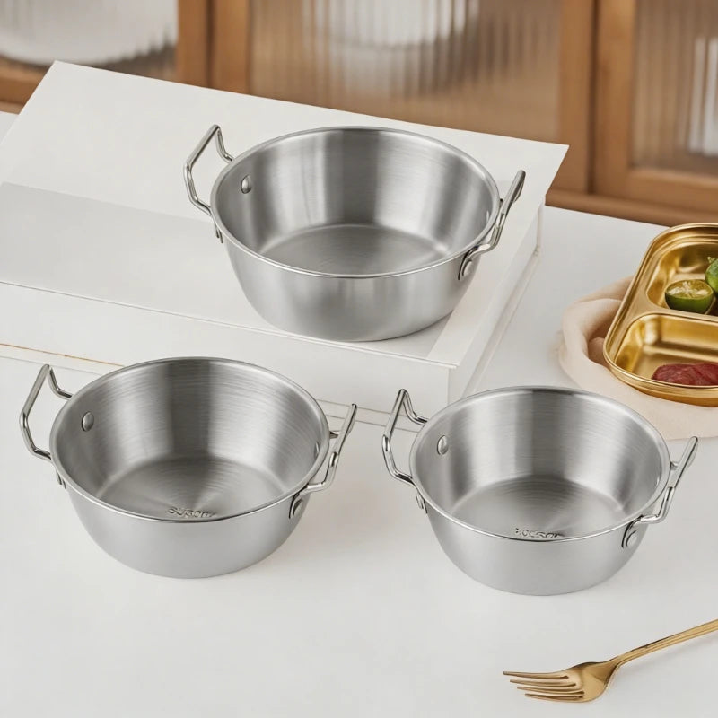 Stainless Steel Noodle Bowl with Handle | Ramen Soup Salad Stainless Steel Bowl Nixie