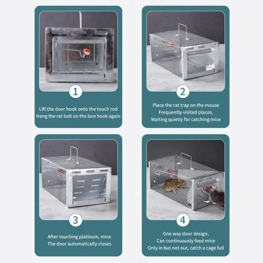 Humane Multi-Catch Mouse Trap Cage | Large Capacity Rat Trap