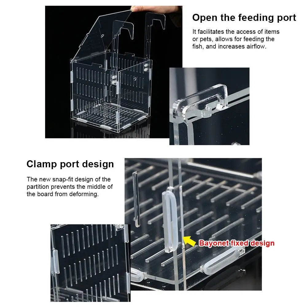 Acrylic Aquarium Breeding Box – Fish Fry Isolation Hatchery