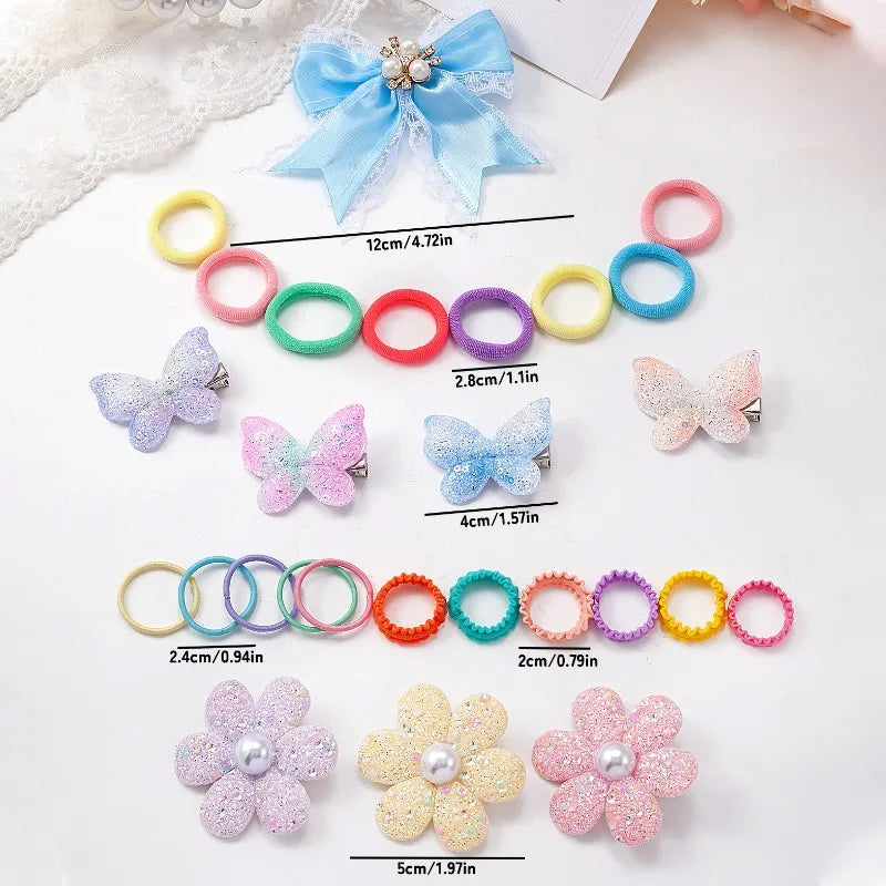 177-Piece Kids Hair Accessories Set – Colorful Bows & Clips Kids Hair Accessories Nixie