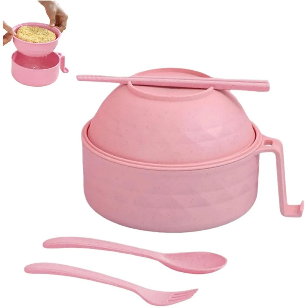 6-Piece Ramen Bowl Set with Lid, Spoon, Chopsticks & Fork Ramen Bowl Set Nixie