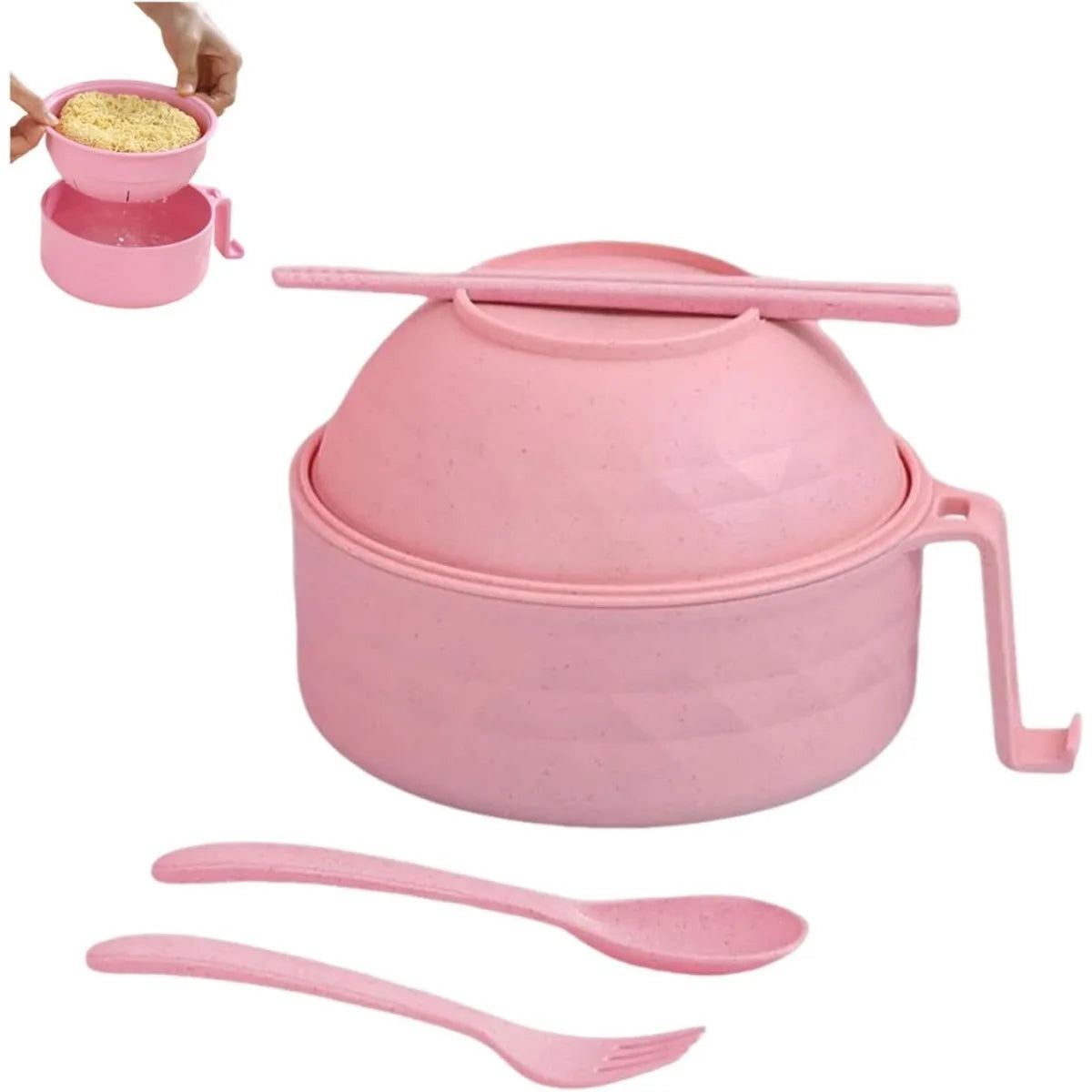 6-Piece Ramen Bowl Set with Lid, Spoon, Chopsticks & Fork Ramen Bowl Set Nixie
