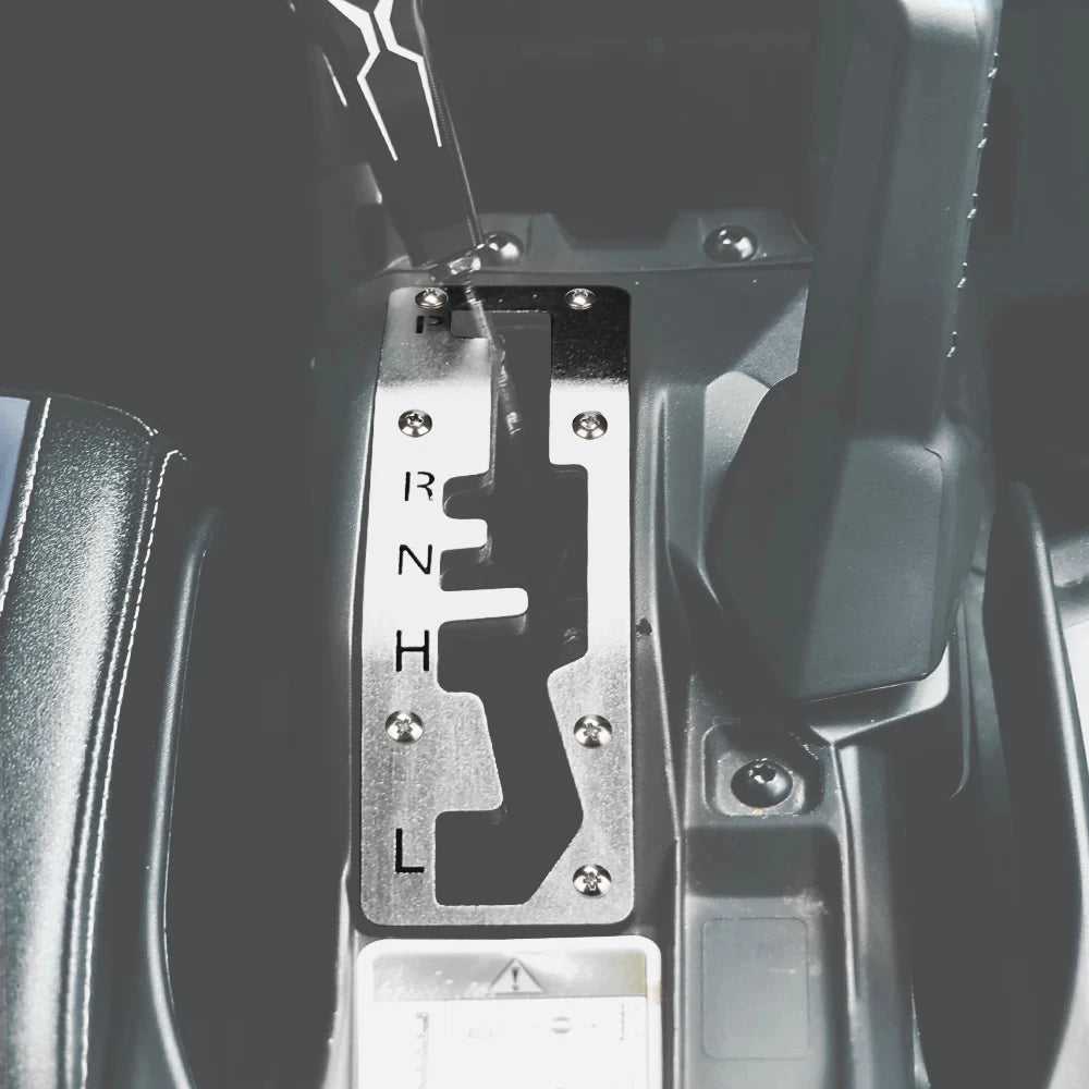 Stainless Steel Shift Gate Plate – Can-Am Maverick X3 2017-2025 UTV Shifter Plate Nixie Default Title