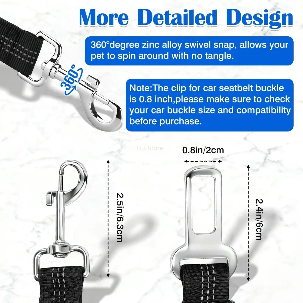 Reflective Dog Car Seat Belt – Adjustable Pet Safety Harness Dog Car Harness Nixie