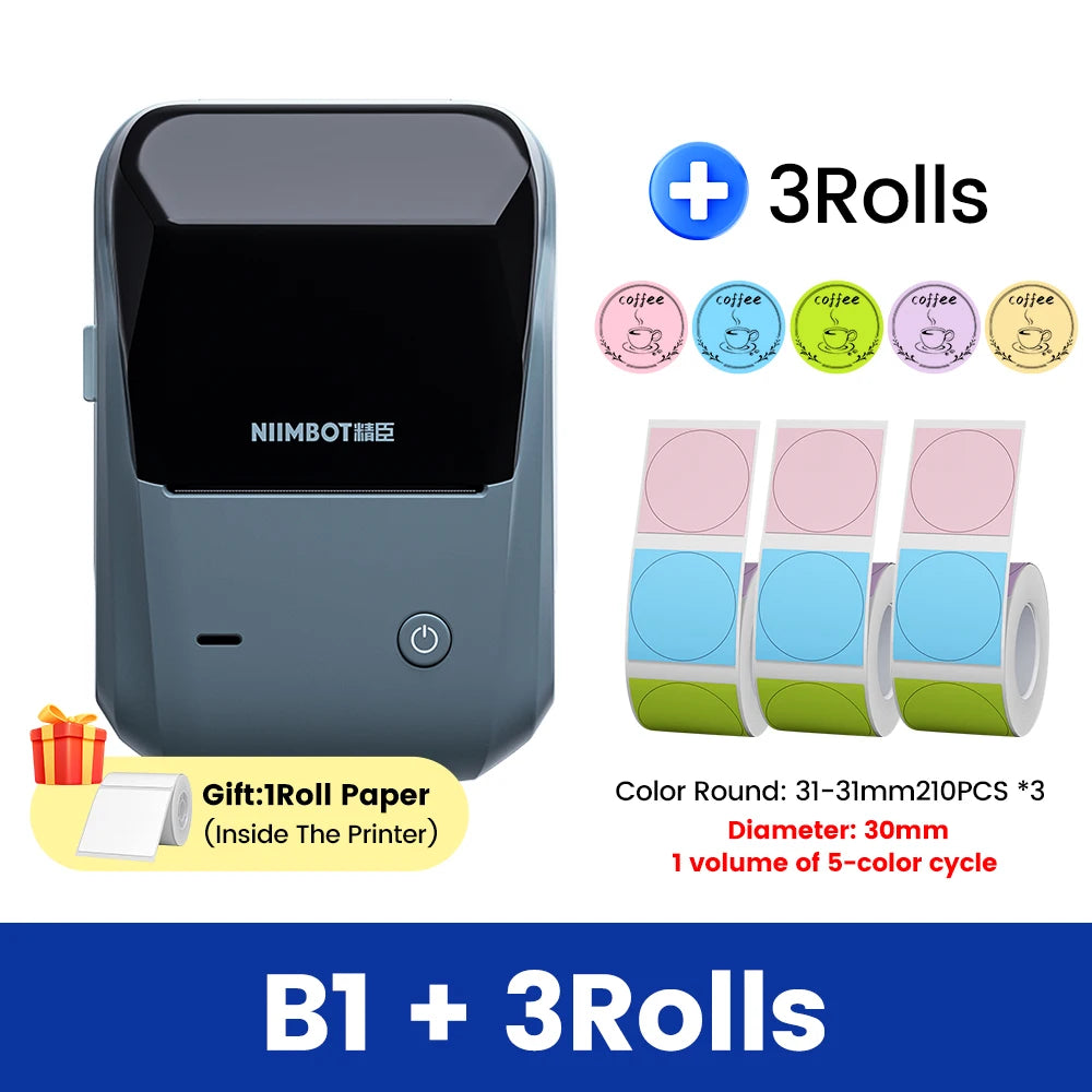 Niimbot B1 Bluetooth Thermal Label Maker & Sticker Printer