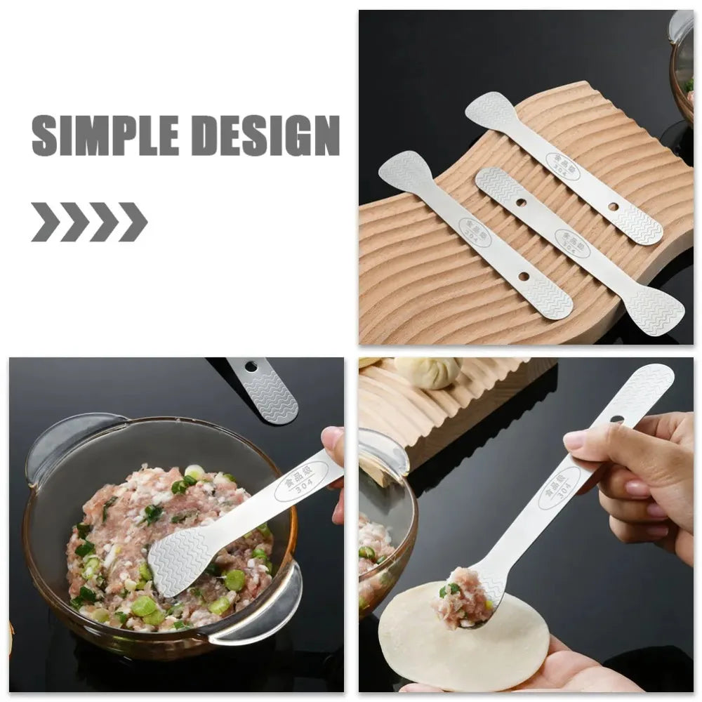 304 Stainless Steel Dumpling Spoon Set 3PC | Wonton Tools